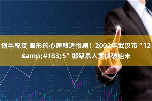 锅牛配资 畸形的心理酿造惨剧！2002年武汉市“12&#183;5”绑架杀人案侦破始末